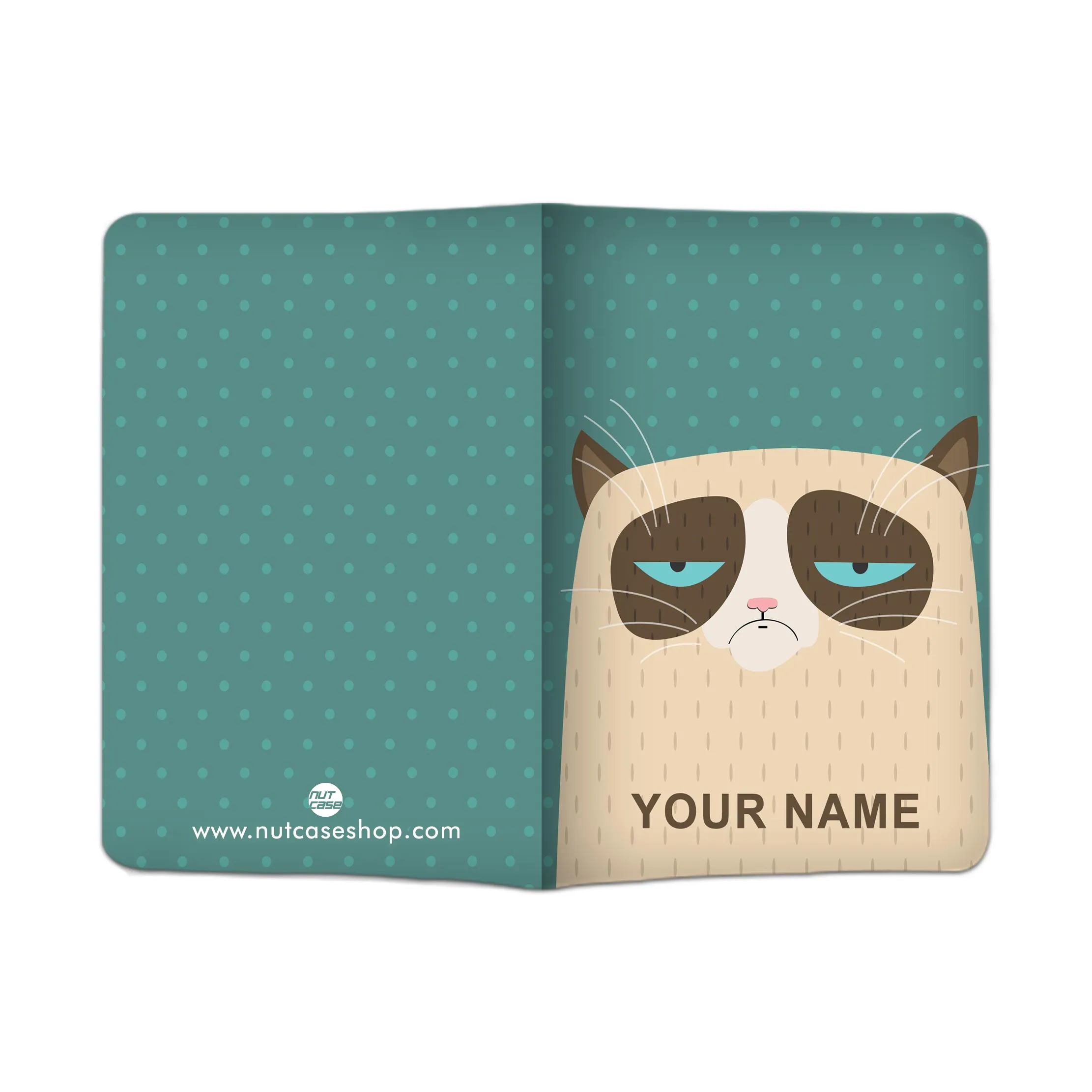 Personalised Passport Cover and Baggage Tag Combo - Funny Cat