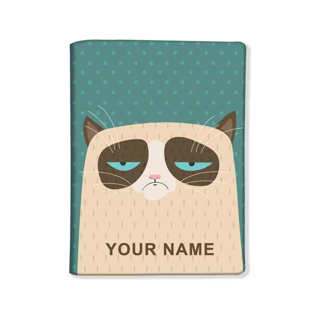 Personalised Passport Cover and Baggage Tag Combo - Funny Cat