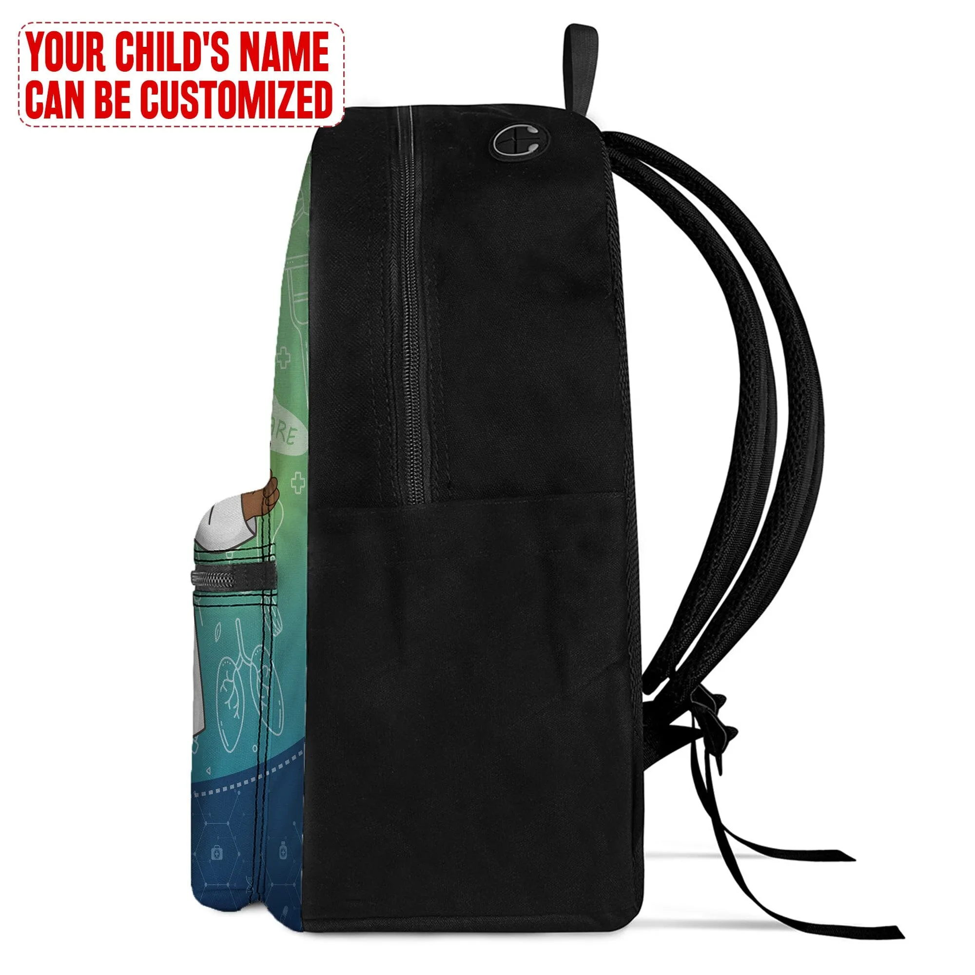 Personalized Little Afro Doctor Kid Backpack