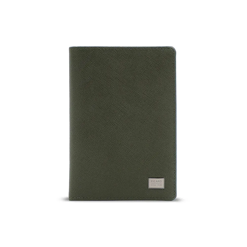 Picard Saffiano Men's Leather Passport  Holder (Military Green)