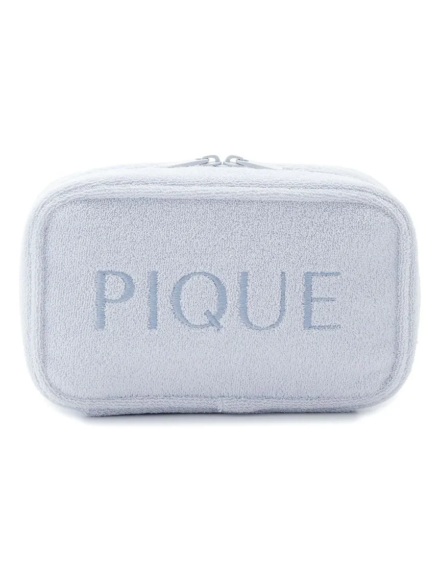 Pile Square Terry Cloth Cosmetic Pouch