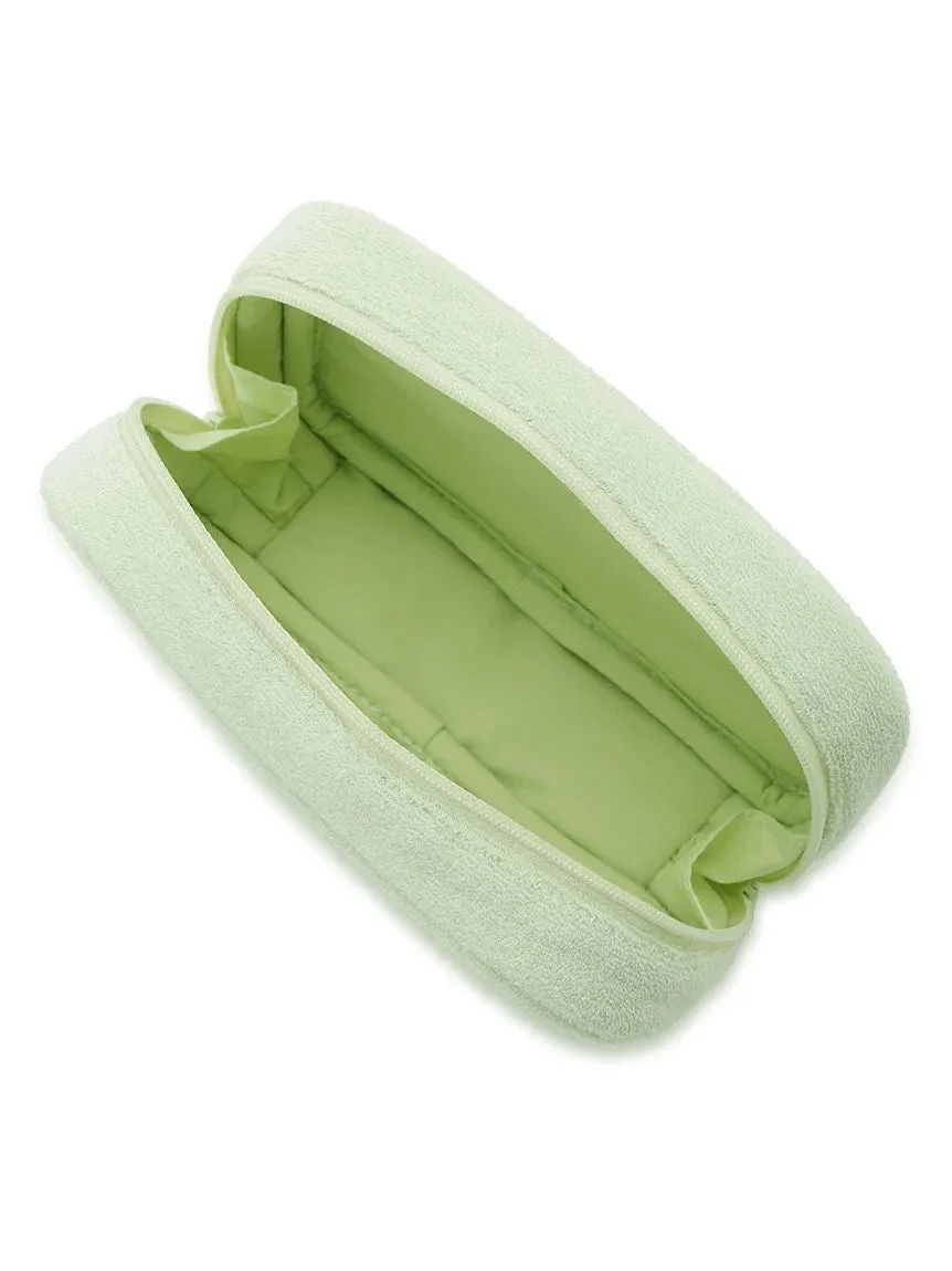 Pile Square Terry Cloth Cosmetic Pouch