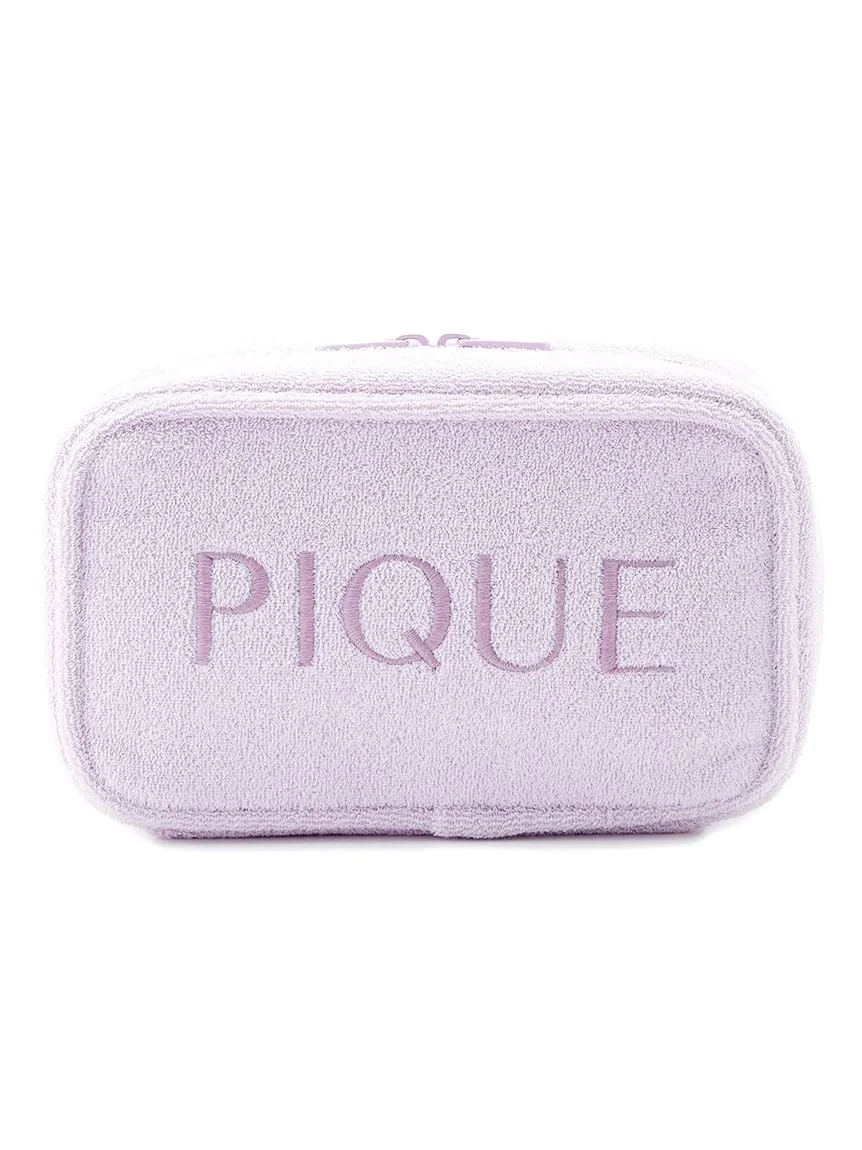 Pile Square Terry Cloth Cosmetic Pouch