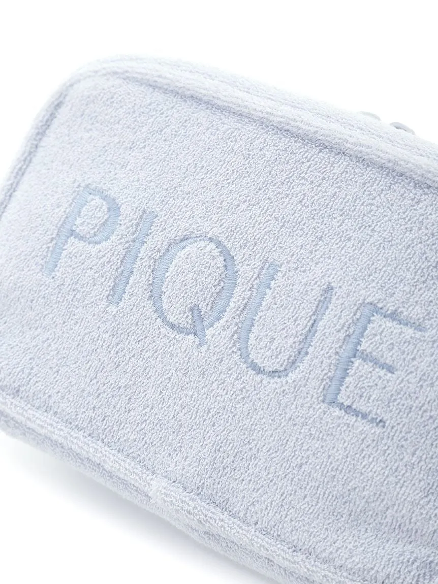 Pile Square Terry Cloth Cosmetic Pouch