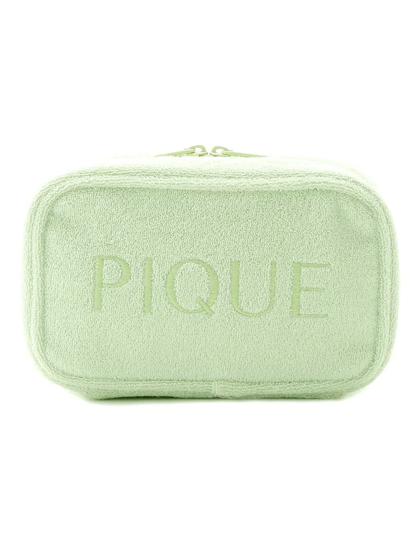 Pile Square Terry Cloth Cosmetic Pouch