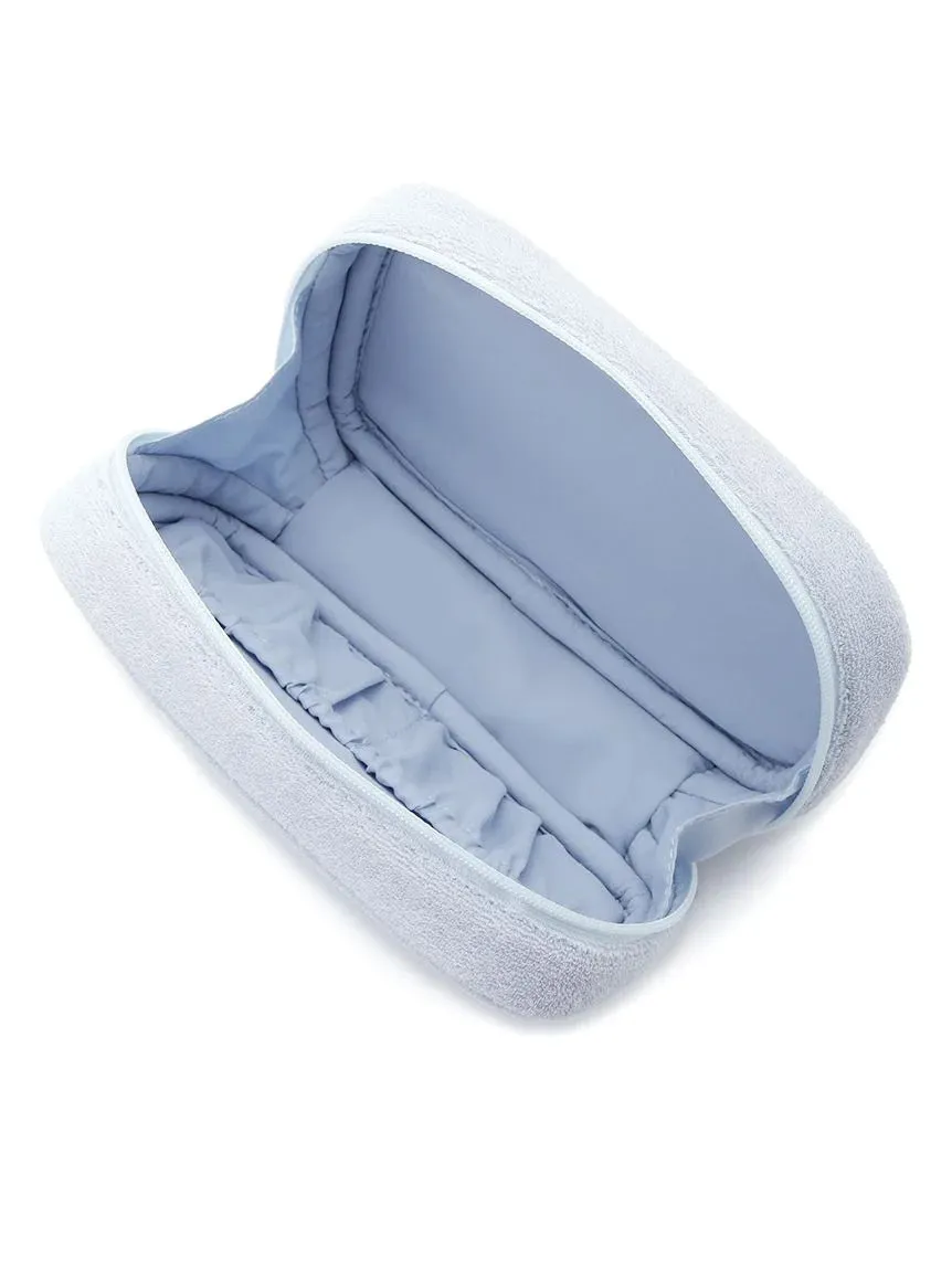 Pile Square Terry Cloth Cosmetic Pouch