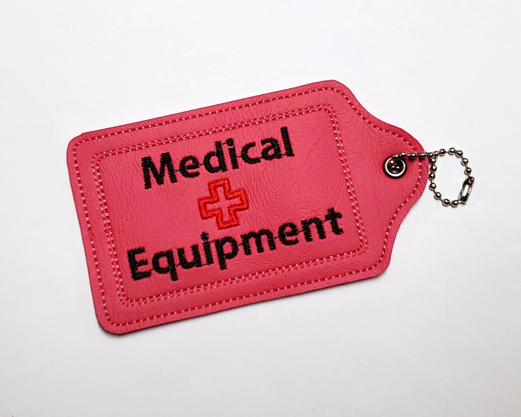 Pink Medical Equipment Luggage Tag