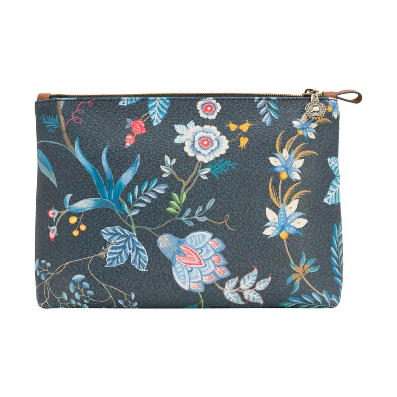 PIP Studio Combi Flower Festival Dark Blue Cosmetic Bag