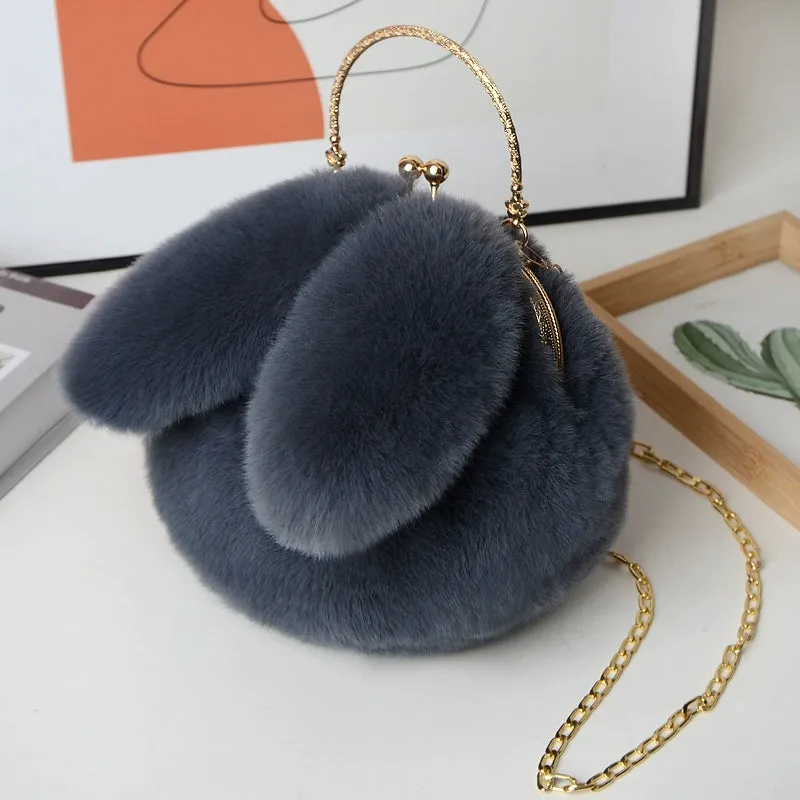 Plush Chain Small Bag - Cute Rabbit Shoulder Messenger Bag