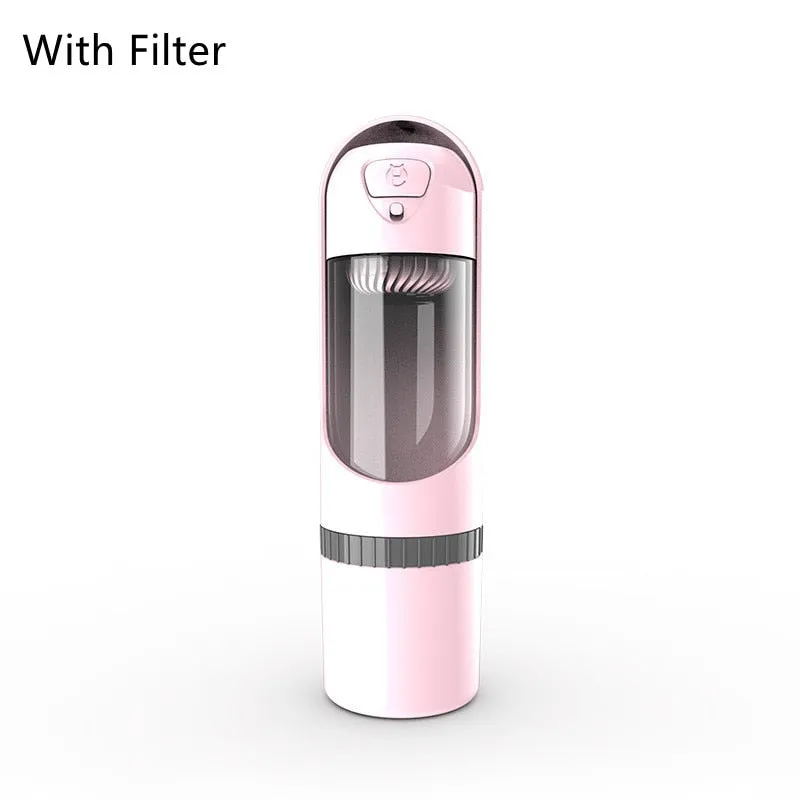 Portable Pet Water Bottle with Carbon Filter