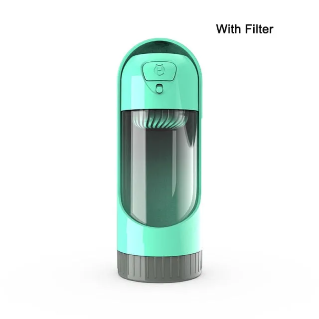 Portable Pet Water Bottle with Carbon Filter