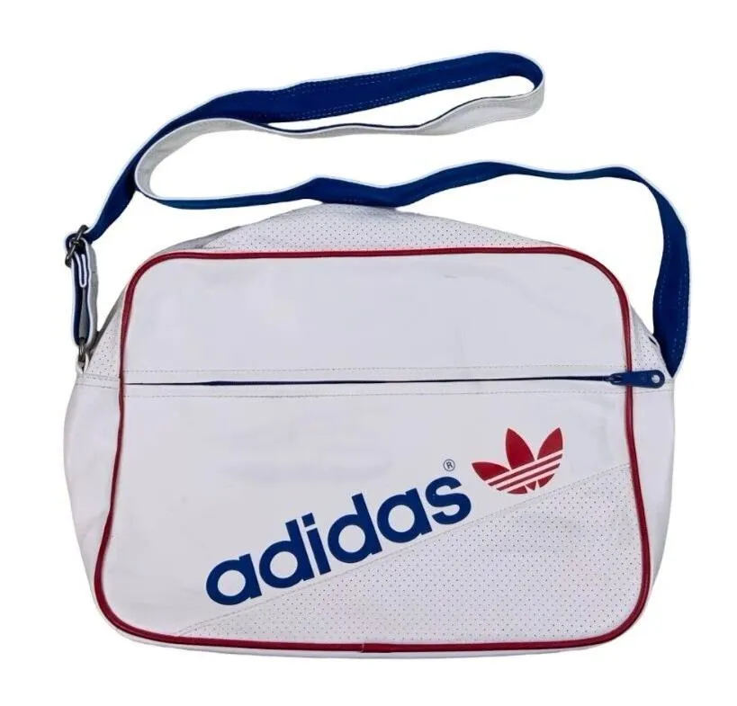 PRELOVED ADIDAS ORIGINALS WHITE BLUE RED LOGO MESSENGER BAG