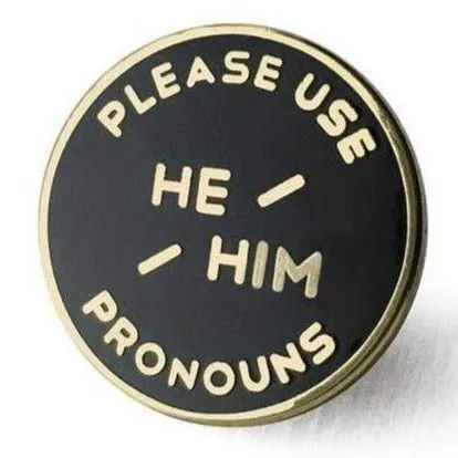 Pronoun Enamel Pin