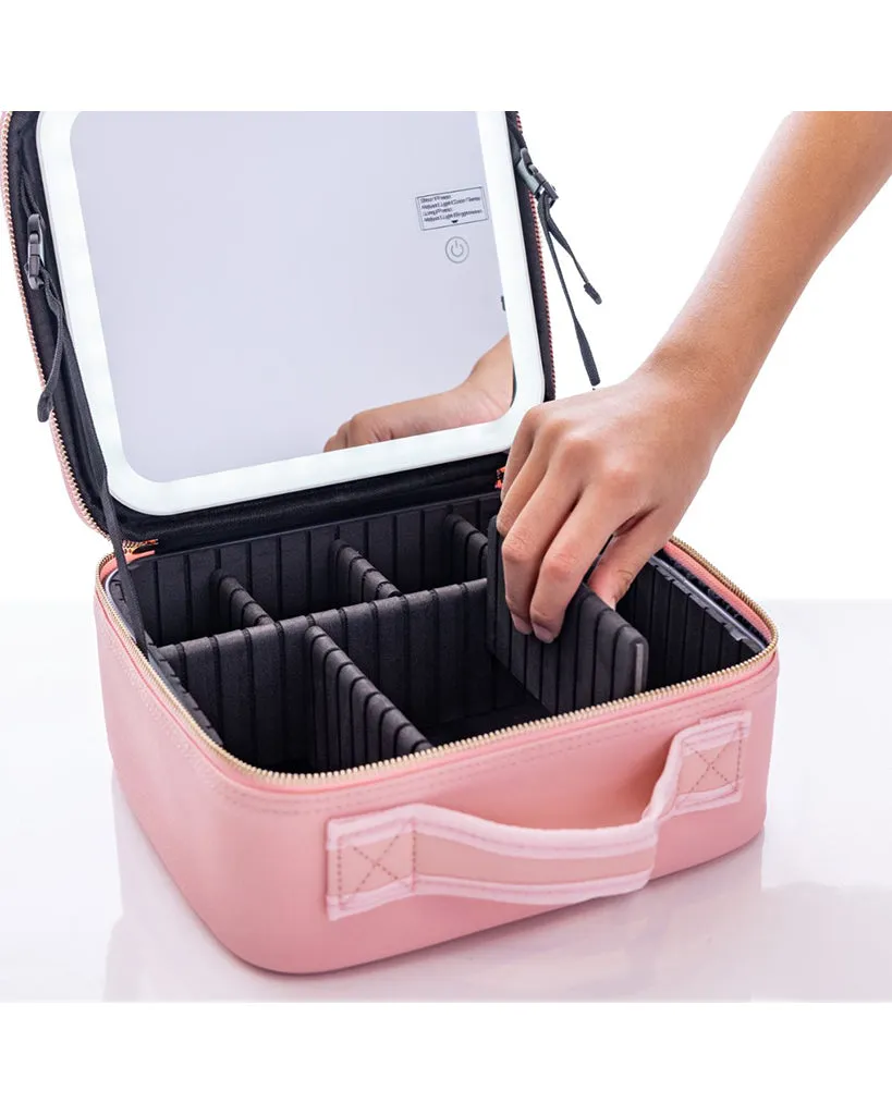 Rac n Roll Cosmetic Bag with LED Mirror - Pink