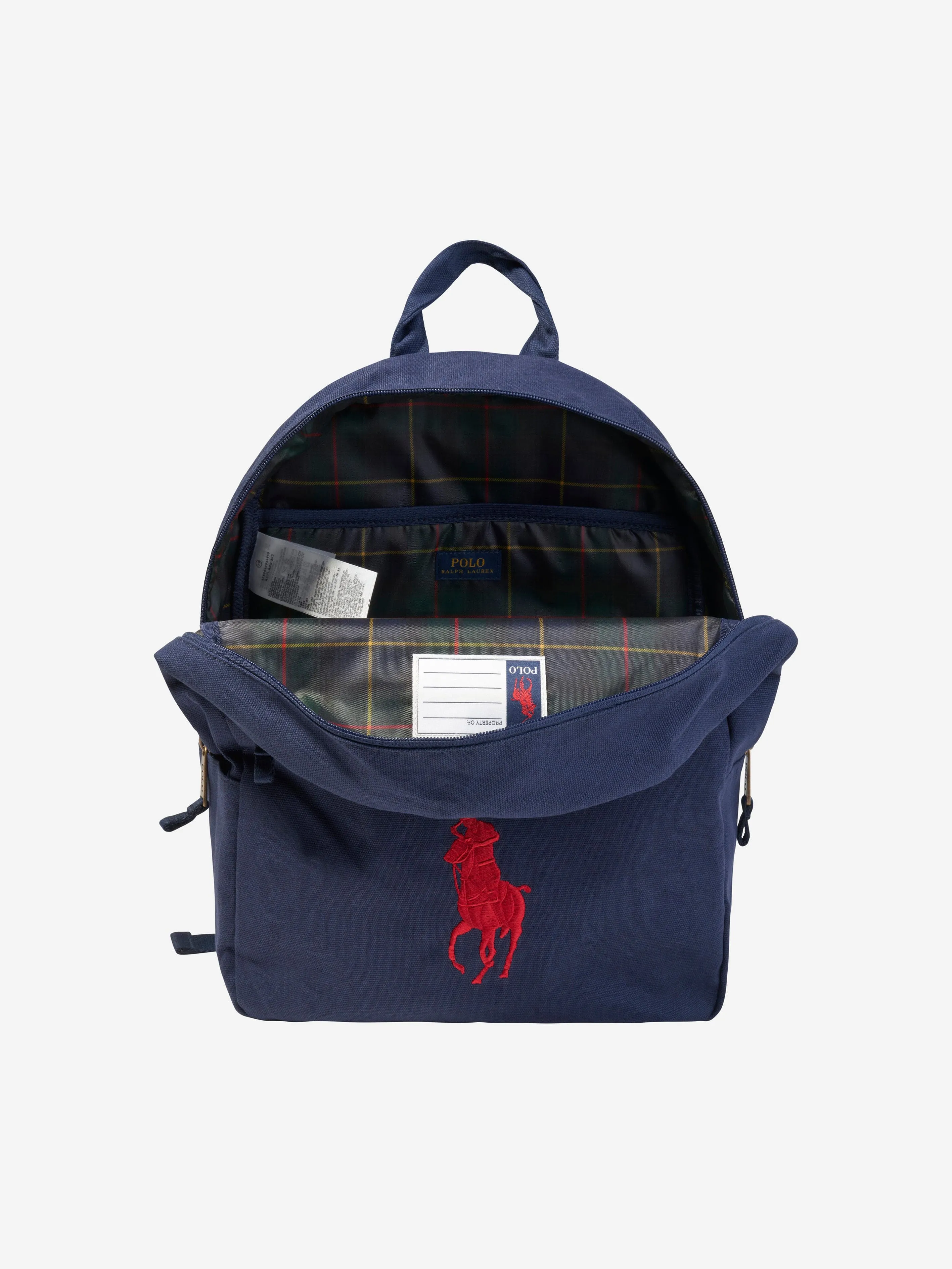 Ralph Lauren Kids Canvas School Backpack in Navy