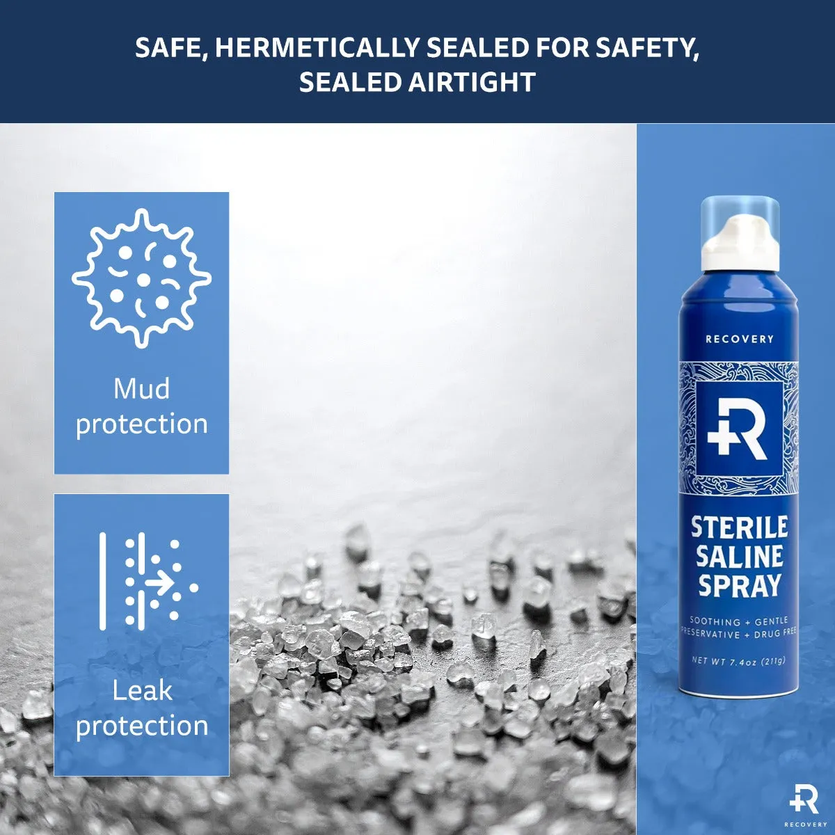 Recovery Sterilized Saline Wash Spray — 7.4oz Can