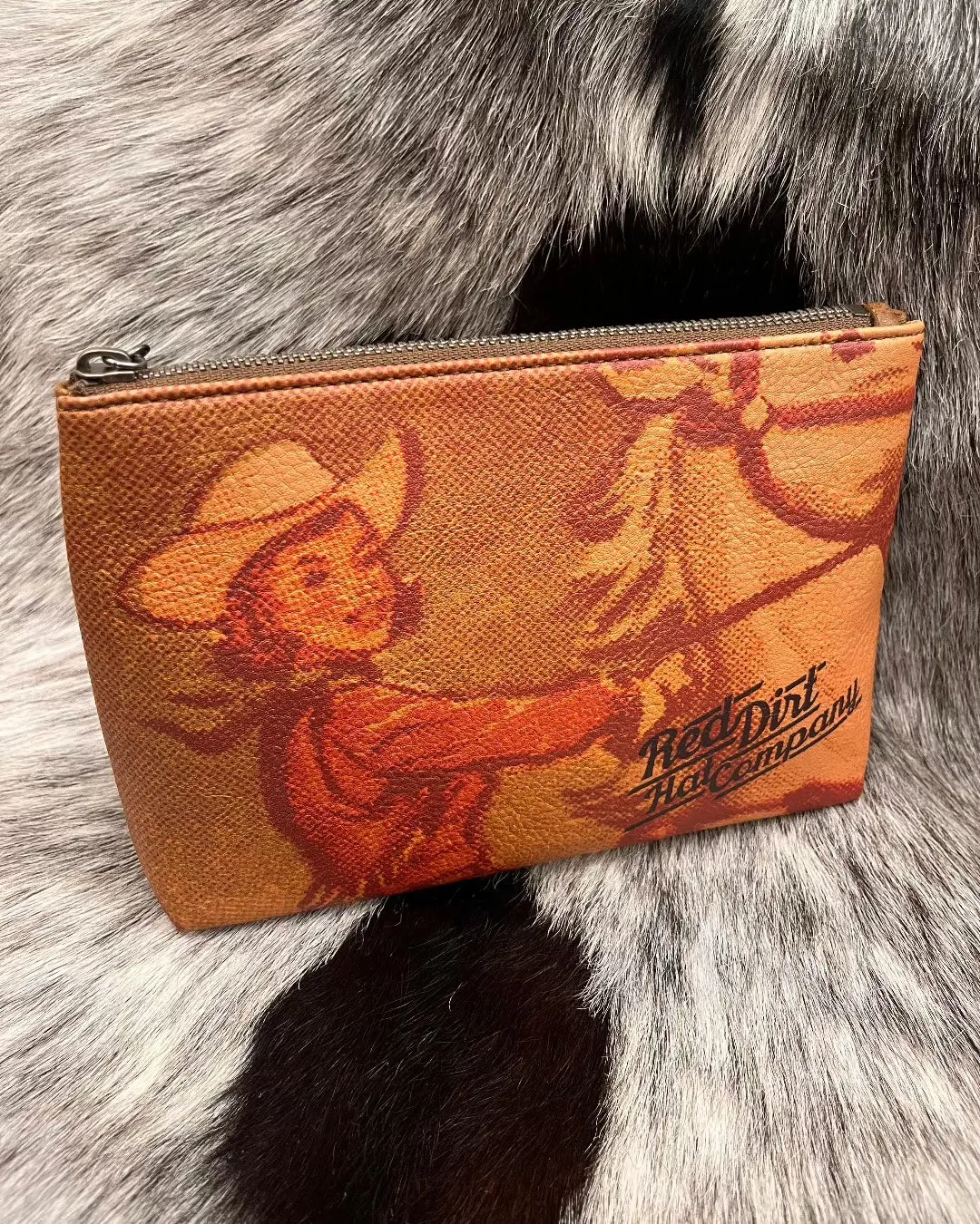 Red Dirt Hat Co. Vintage Cowgirl Cosmetic Pouch Makeup Case 24099946