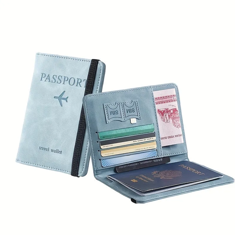 RFID Passport Holder Sleek Leather Wallet for Travel Essentials