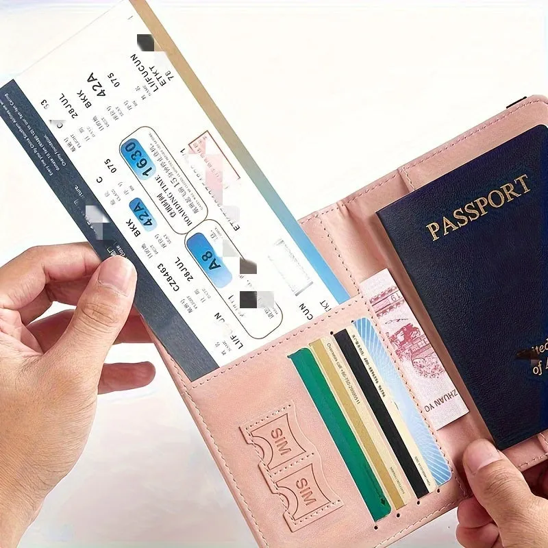 RFID Passport Holder Sleek Leather Wallet for Travel Essentials