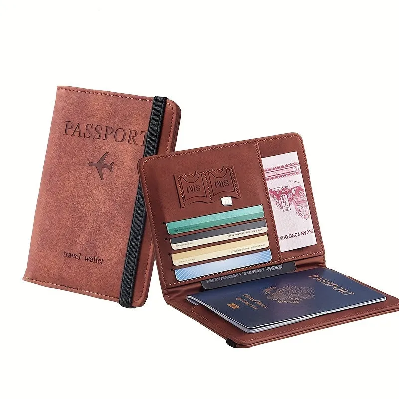 RFID Passport Holder Sleek Leather Wallet for Travel Essentials