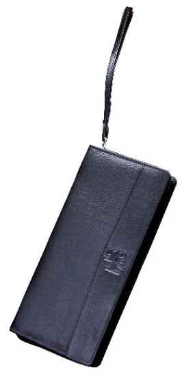 RL Leather Full Zip Passport & Ticket Holder/document holder