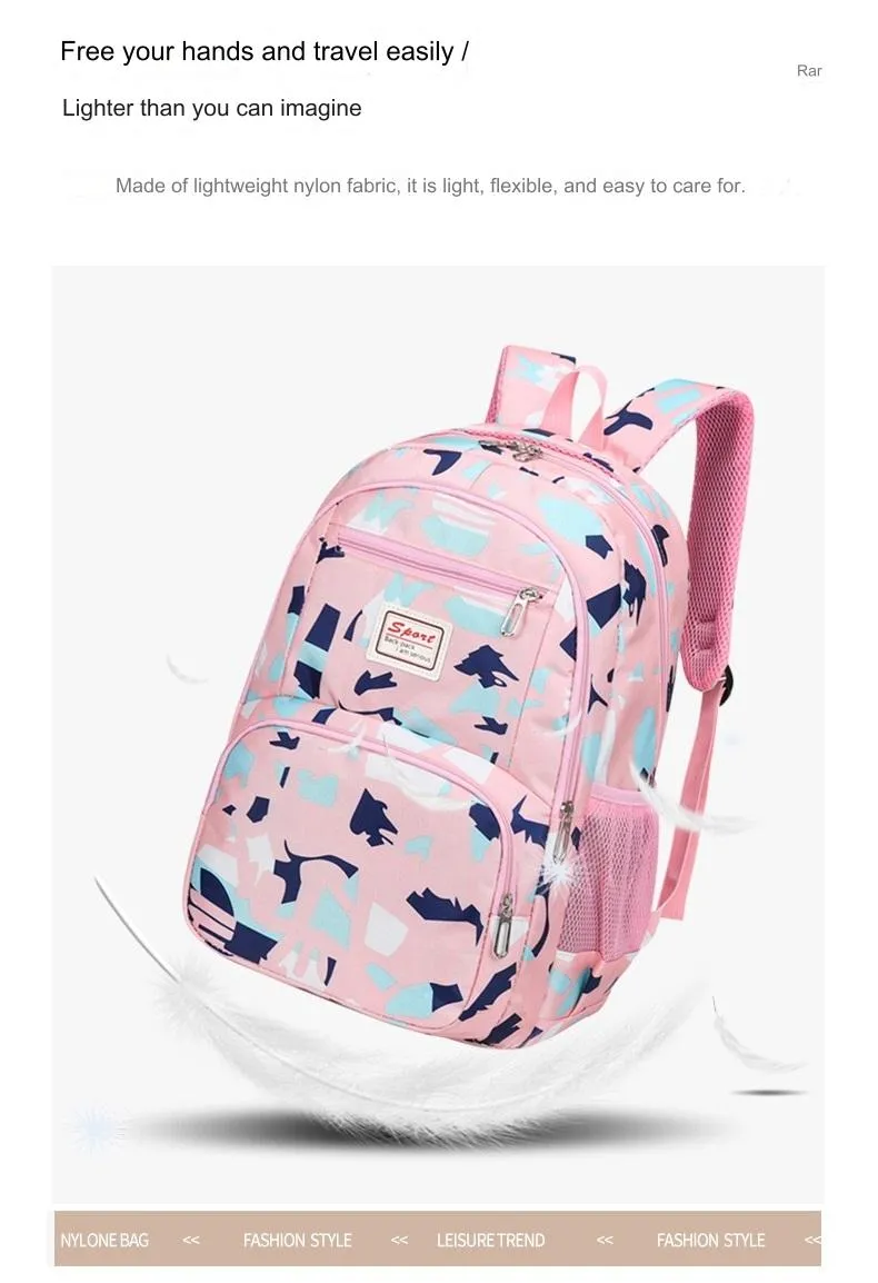 School Bag Multifunction Colorful Printing Backpack 1639-7