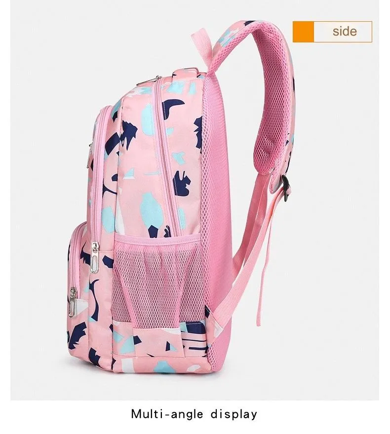 School Bag Multifunction Colorful Printing Backpack 1639-7