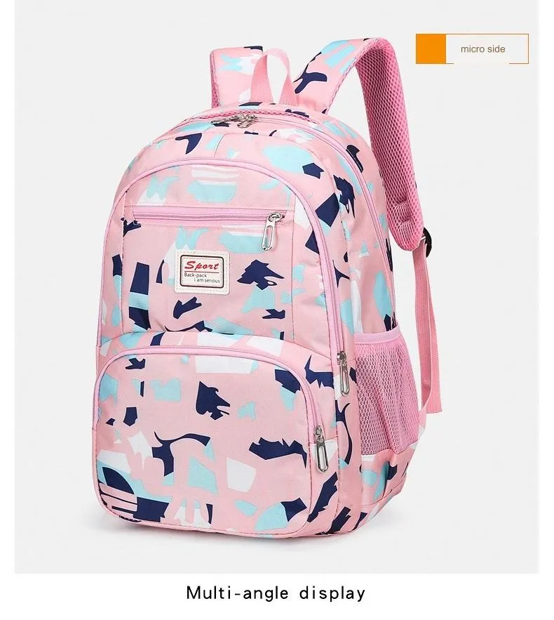 School Bag Multifunction Colorful Printing Backpack 1639-7