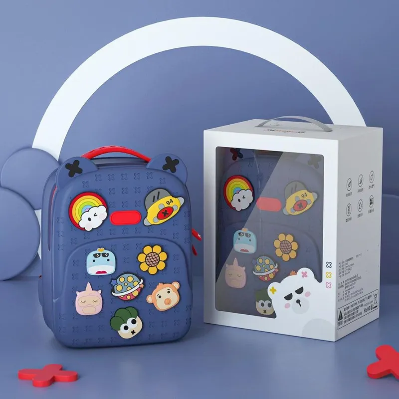 Silicone Eva Backpack With Brooches for Girls and Boys