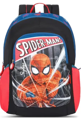 Skybags Spiderman Champ Backpack (Black And Blue)