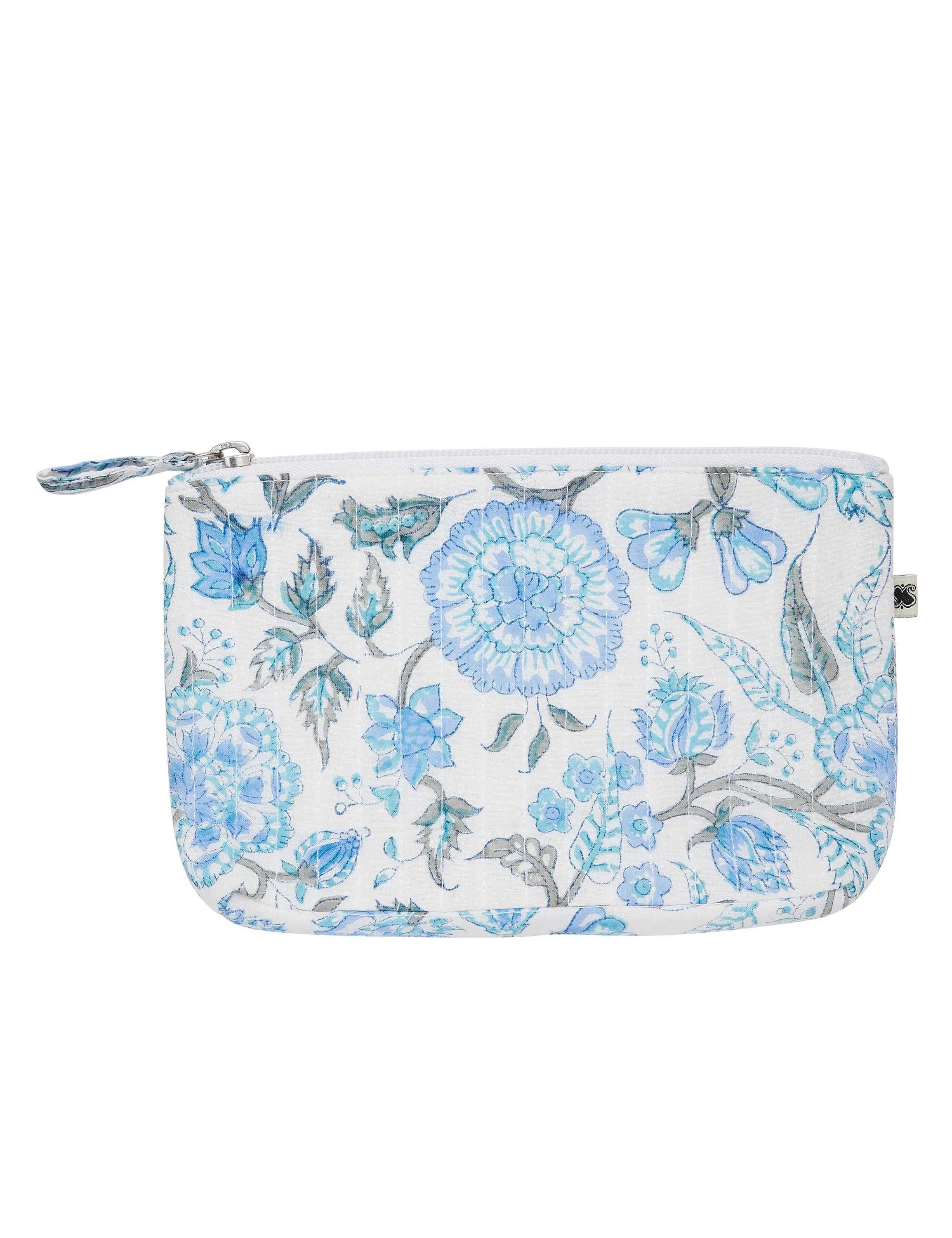 Small Cosmetic Bag Cotton Hand Printed