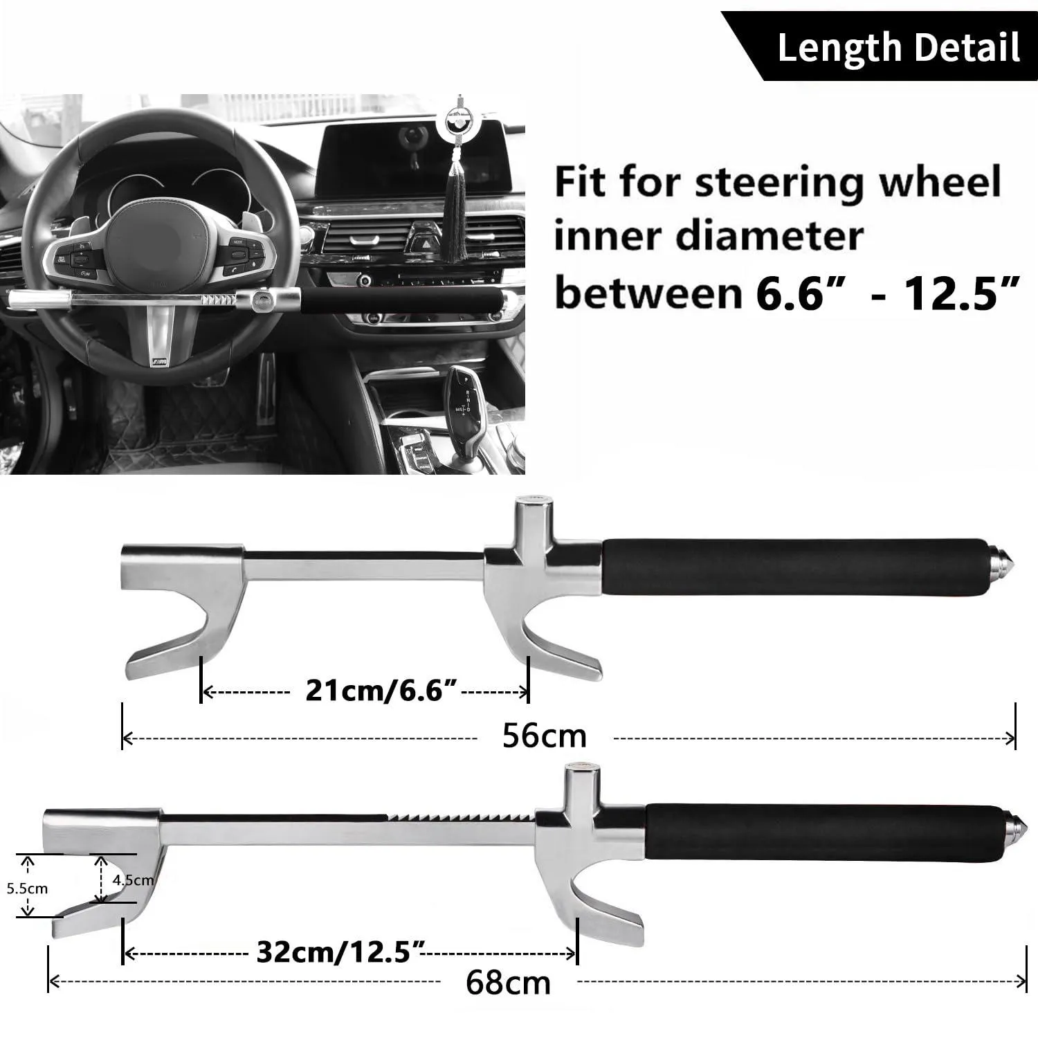 Steering Wheel Lock for Cars, Wheel Lock, Vehicle Anti-Theft.