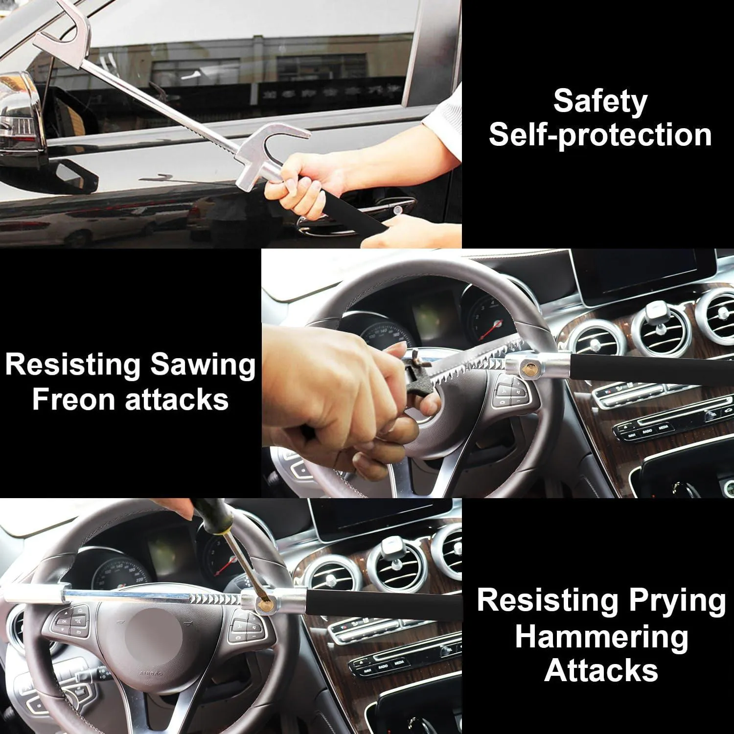 Steering Wheel Lock for Cars, Wheel Lock, Vehicle Anti-Theft.