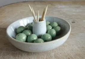 Stoneware Toothpick Holder