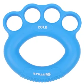 Strauss Adjustable Finger and Hand Exerciser | Finger&Palm Gripper | Hand Strengthener for Carpal Tunnel Relief and Grip Strength for Men & Women, (Blue)