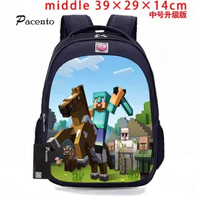 Student MineCraft Cartoon Backpack Boy Cartoon School Bags Hot Primary Backpack School Bags for Boys and Girl Mochila Sac A Dos