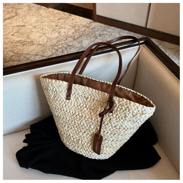 Summer New Straw Woven Bag Bucket Bag