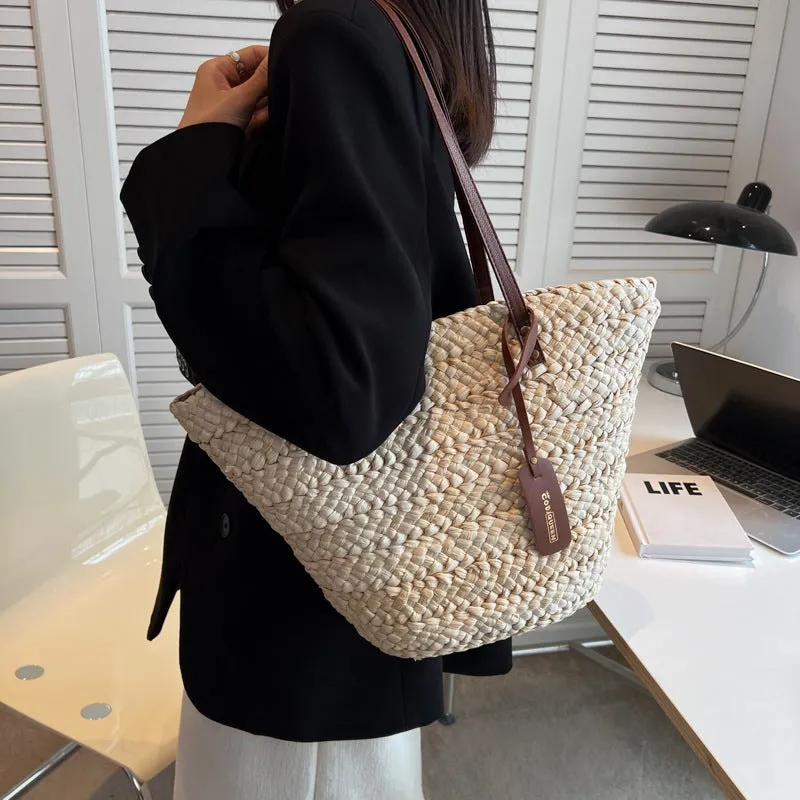 Summer New Straw Woven Bag Bucket Bag