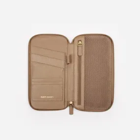 The Flying Solo Passport Holder Biscotti Micro Pebble