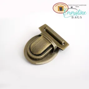 Tongue Lock - Antique Brass