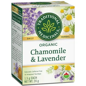 Traditional Medicinals Organic Chamomile & Lavender Tea 16ct