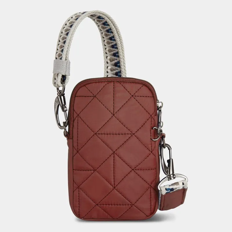 Travelon Anti-Theft Boho 2 Compartment Phone Crossbody - Geo Paprika