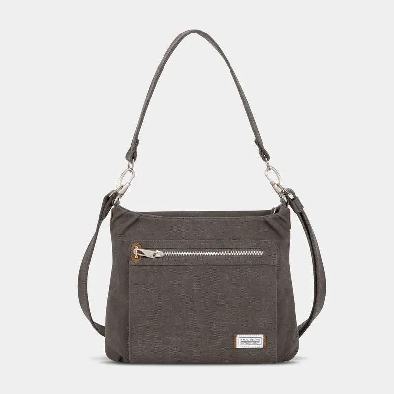 Travelon Anti-Theft Heritage Hobo Bag Pewter