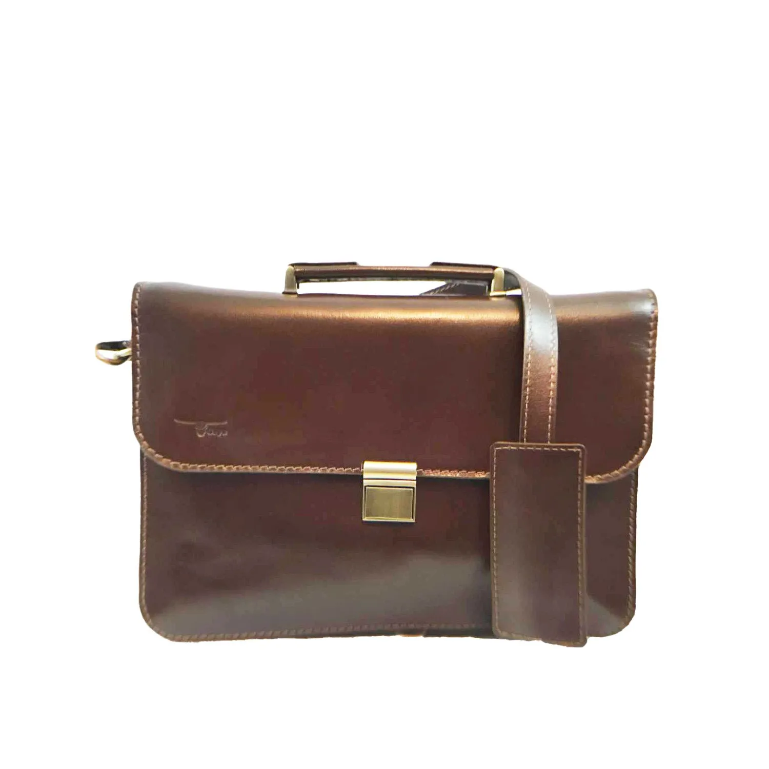 Unisex Makeba Leather Messenger Bag