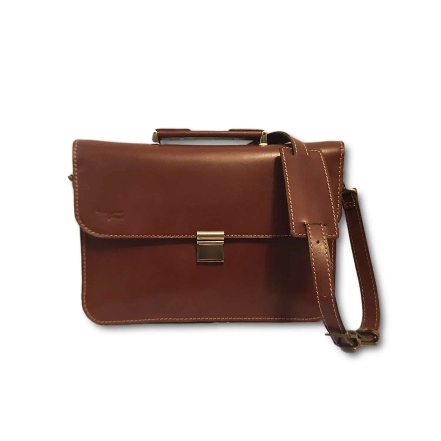 Unisex Makeba Leather Messenger Bag