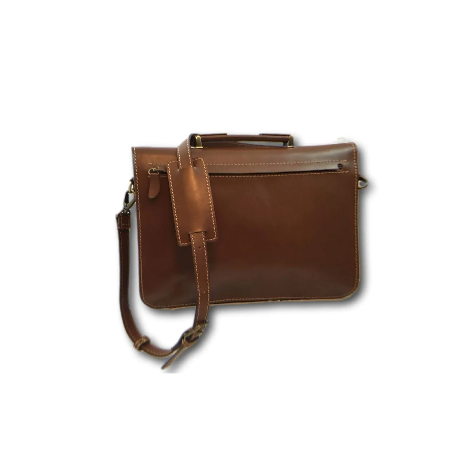 Unisex Makeba Leather Messenger Bag