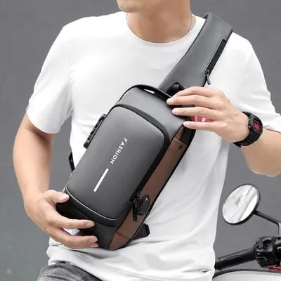 USB charging sport sling  Anti-theft shoulder bag