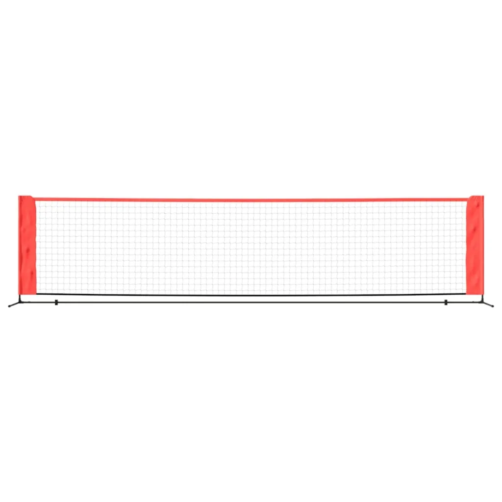 vidaXL Tennis Net Black and Red 400x100x87 cm Polyester