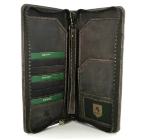 Visconti Hunter Leather Travel Wallet 728 Oil Brown