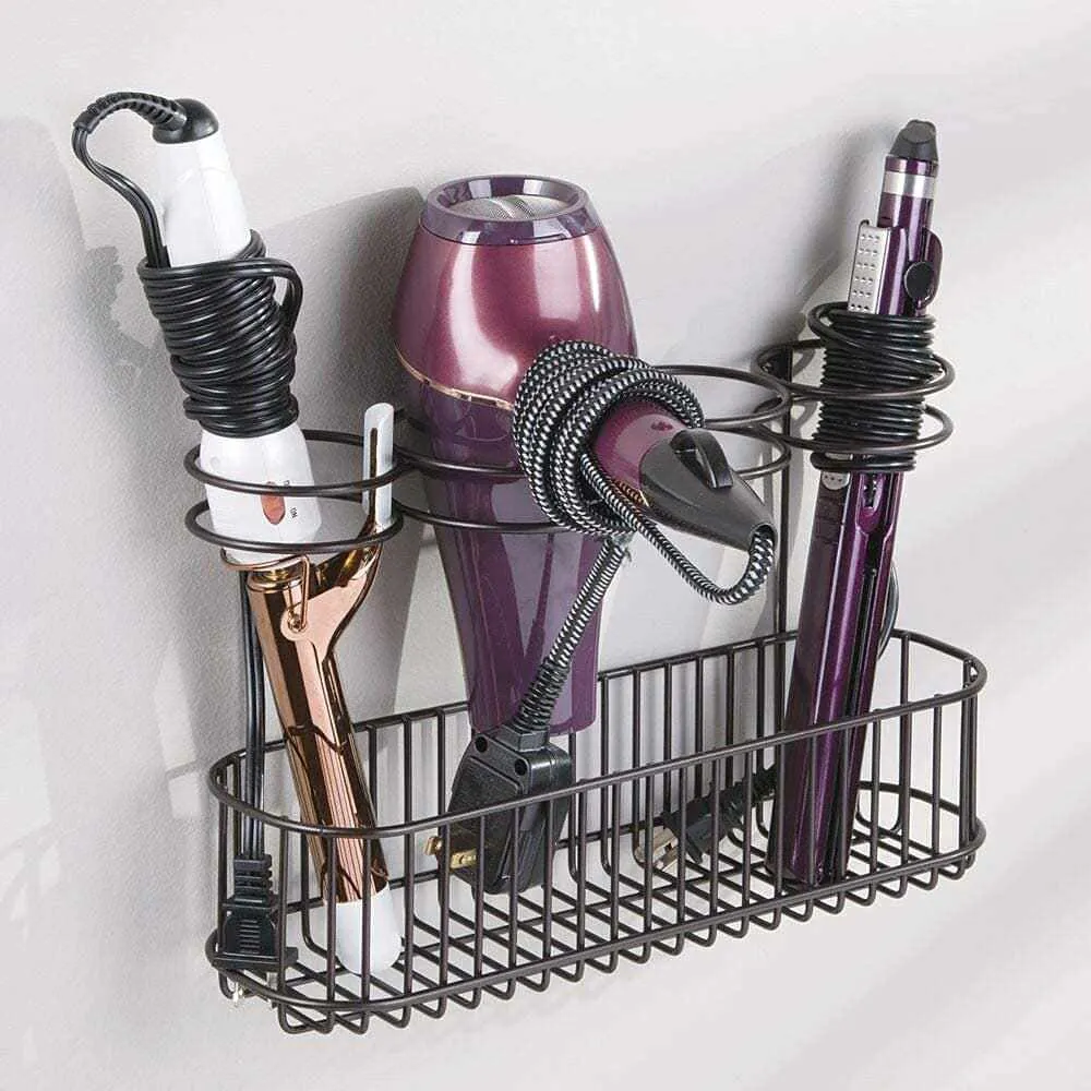 Wall Mounted Hair Dryer Organizer